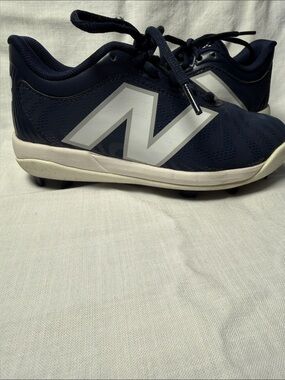 New Balance Kids Navy and White Cleated Sneakers